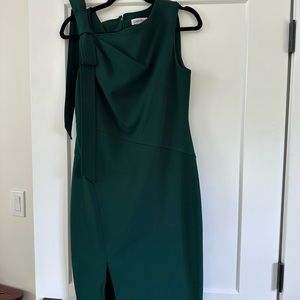 FINAL REDUCTION - Hunter green Calvin Klein sheath dress.  Size 10